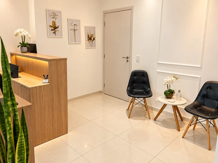 Sala de espera da clínica