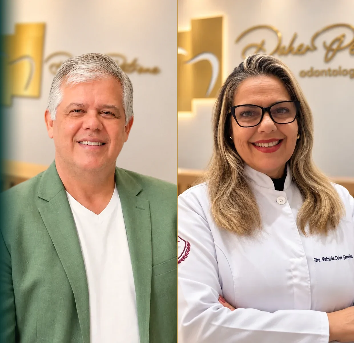 Dr. Marco Petrone e Dra. Patrícia Daher, cirurgiões-dentistas da Daher Petrone Odontologia