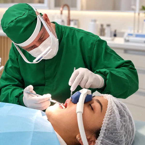 Dr. Marco Petrone em atendimento com sedação inalatória